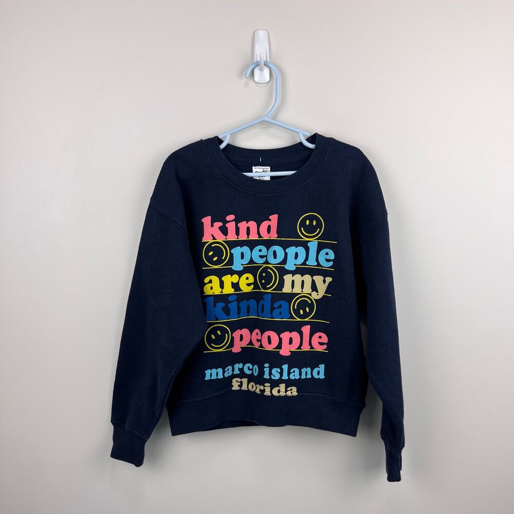 Pacific & Co Kind People Smiley Sweatshirt Black S